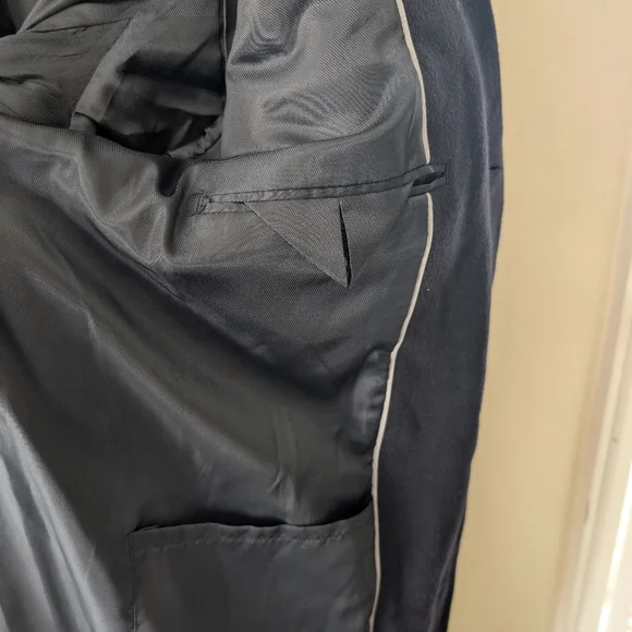 Lauren Ralph Lauren Men's Black Overcoat Coat Cashmere And Wool 100% 38R Mens - Picture 8 of 11